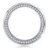 Eternity White Sapphire Wedding Band - Sterling Silver Round Cut
