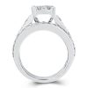 Classic Pave White Sapphire 3-Piece Sterling Silver Wedding Set