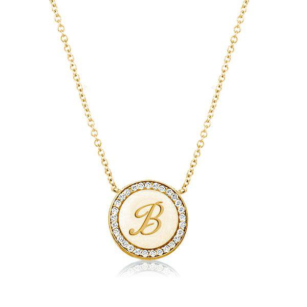 Personalized Sterling Silver Circle Initial Necklace - Engraved Pendant for Women