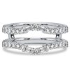 Sterling Silver Ring Enhancer with Baguette and Round Cut Stones (0.62 CT. TW.)
