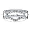 Sterling Silver Ring Enhancer with Baguette and Round Cut Stones (0.62 CT. TW.)