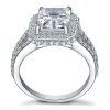 Sapphire & Sterling Silver Split Shank Wedding Ring - 3 Carat