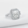Sapphire & Sterling Silver Split Shank Wedding Ring - 3 Carat