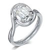 Cushion Cut Solitaire Engagement Ring - 4.0 CT TW - 925 Sterling Silver