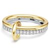 Two-Tone 2-Stack Round Cut Engagement Ring in Sterling Silver (0.63 CT. TW.)