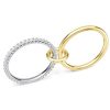 Two-Tone 2-Stack Round Cut Engagement Ring in Sterling Silver (0.63 CT. TW.)