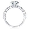Pear Cut Sterling Silver Engagement Ring - 3.5 CT Center Stone
