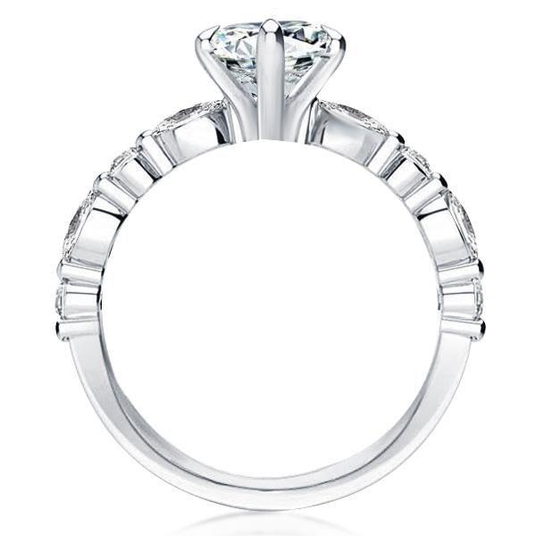 Pear Cut Sterling Silver Engagement Ring - 3.5 CT Center Stone