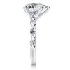 Pear Cut Sterling Silver Engagement Ring - 3.5 CT Center Stone
