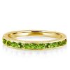 Sterling Silver Eternity Band - Round Cut CZ - Gold Plated - 0.45 CT TW