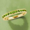 Sterling Silver Eternity Band - Round Cut CZ - Gold Plated - 0.45 CT TW