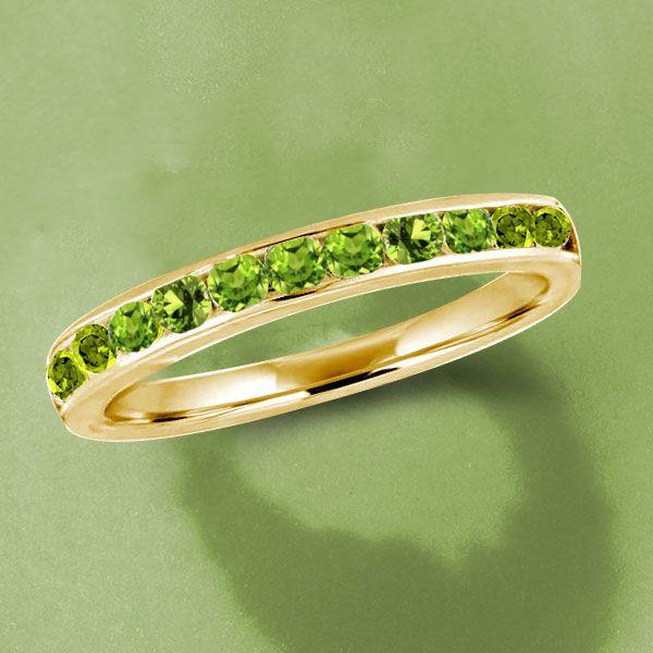 Sterling Silver Eternity Band - Round Cut CZ - Gold Plated - 0.45 CT TW