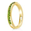 Sterling Silver Eternity Band - Round Cut CZ - Gold Plated - 0.45 CT TW