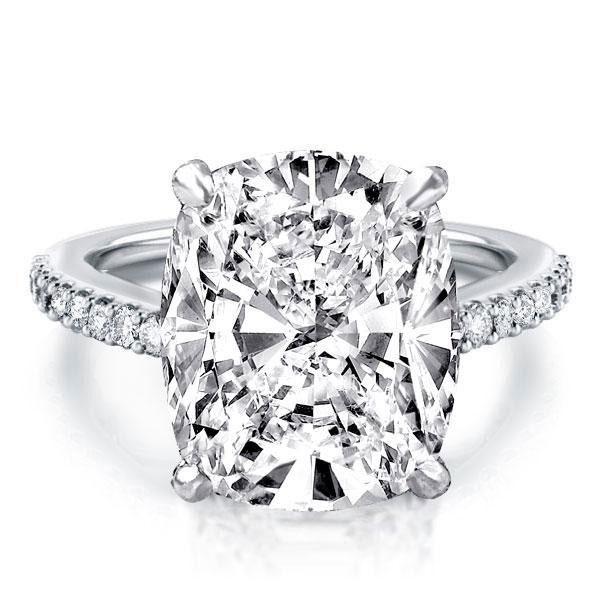 Classic Cushion Cut White Sapphire Bridal Set in Sterling Silver
