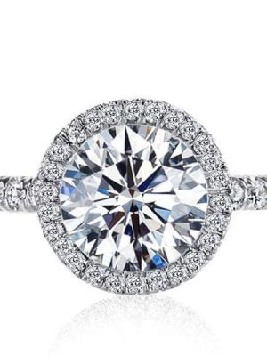 Classic Round Cut 2.75 CT Cubic Zirconia Engagement Ring in 925 Sterling Silver