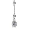 Sterling Silver Pear Shaped Halo Pendant Necklace for Women with 1.08 CT. TW Stones