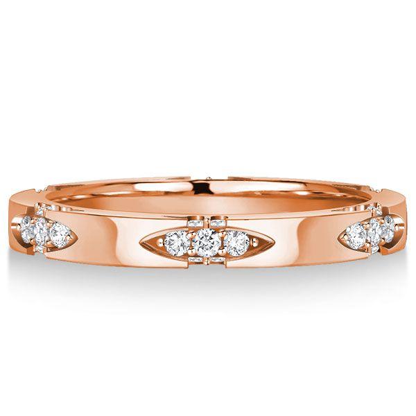 White Sapphire Wedding Band - Sterling Silver Lacie Ring