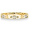 White Sapphire Wedding Band - Sterling Silver Lacie Ring