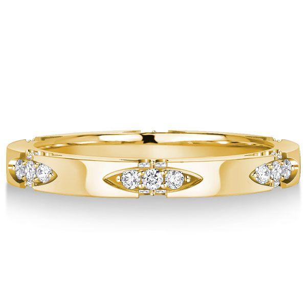White Sapphire Wedding Band - Sterling Silver Lacie Ring