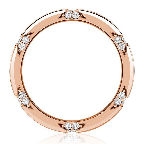 White Sapphire Wedding Band - Sterling Silver Lacie Ring