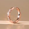 White Sapphire Wedding Band - Sterling Silver Lacie Ring