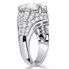 Pear Cut Micro Pave Cocktail Ring - 925 Sterling Silver Vintage Style