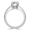 Pear Shaped Emerald & Sapphire Bypass Ring - Sterling Silver Engagement Ring