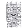 Triple Row Eternity Wedding Band - Created White Sapphire - Sterling Silver