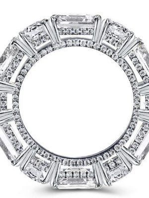 Baguette Eternity Wedding Band in 925 Sterling Silver, 10.05 CT. TW.