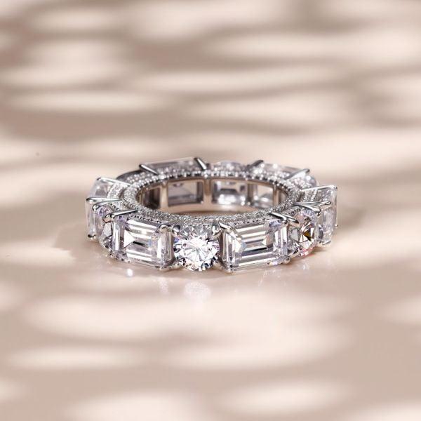 Baguette Eternity Wedding Band in 925 Sterling Silver, 10.05 CT. TW.