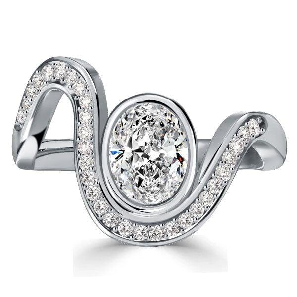 1.45 CT. TW. Oval Cut Engagement Ring for Women in 925 Sterling Silver