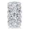 Sterling Silver Triple Row Round Cut Eternity Wedding Band Ring - 7.50 CTW