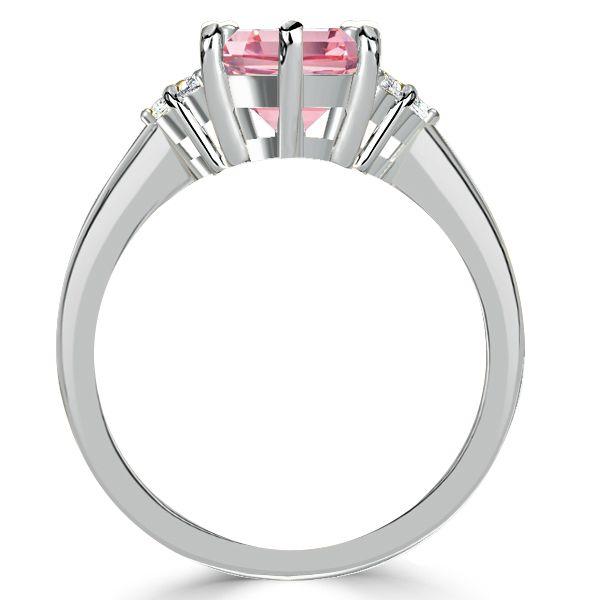 Pear Shaped Pink Simulated Diamond Ring - Sterling Silver Promise Ring for Women