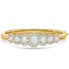 18K Gold Plated Sterling Silver Opal Bangle Bracelet | Antique Finish | 7 Inch