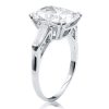 Sterling Silver Oval Cut Engagement Ring - Double Prong Setting
