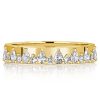 18K Gold Plated Pear Cut Engagement Ring Set with 3.49 CT. TW.