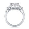 Five Stone Radiant Cut 5.08 CTW Simulated Diamond Engagement Ring in Sterling Silver