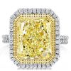 Radiant Cut Sterling Silver Split Shank Engagement Ring - 14.75 CT