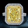Radiant Cut Sterling Silver Split Shank Engagement Ring - 14.75 CT