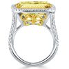 Radiant Cut Sterling Silver Split Shank Engagement Ring - 14.75 CT