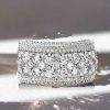 Women's Multi-Row Wedding Band with 3.80 CT. TW. Round Cut Pave Set Stones in Sterling Silver