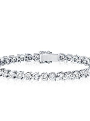 Sterling Silver Round Cut Cubic Zirconia Tennis Bracelet - 8.50 CT. TW