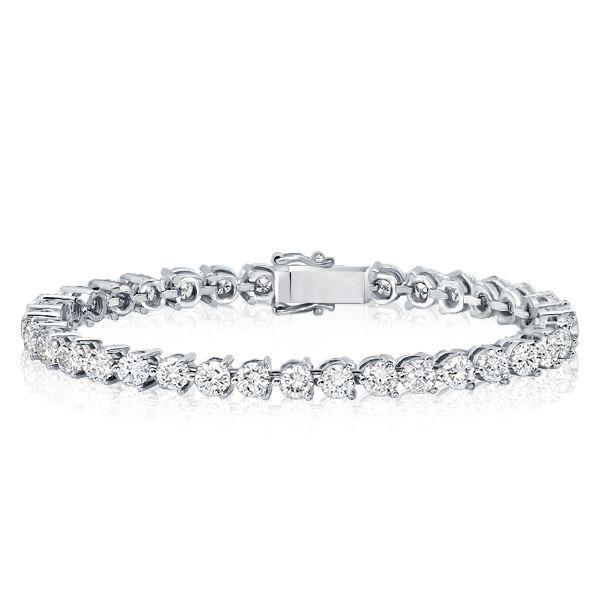 Sterling Silver Round Cut Cubic Zirconia Tennis Bracelet - 8.50 CT. TW