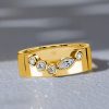 Bezel-Set Marquise and Round Cut Half Eternity Wedding Band in Sterling Silver
