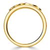 Bezel-Set Marquise and Round Cut Half Eternity Wedding Band in Sterling Silver