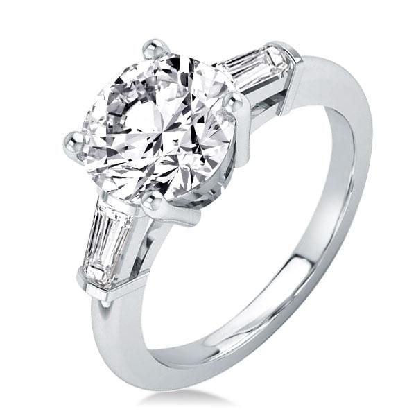 925 Sterling Silver Baguette Wedding Set with 2.00 CT Center Stone