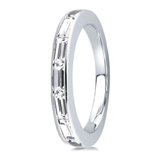 925 Sterling Silver Baguette Wedding Set with 2.00 CT Center Stone