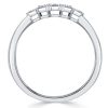 Art Deco Princess Cut Sterling Silver Vintage Engagement Ring