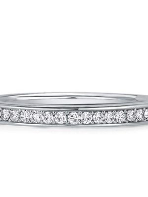 Sterling Silver Channel Set Half Eternity Band Ring - 0.23 CT. TW.