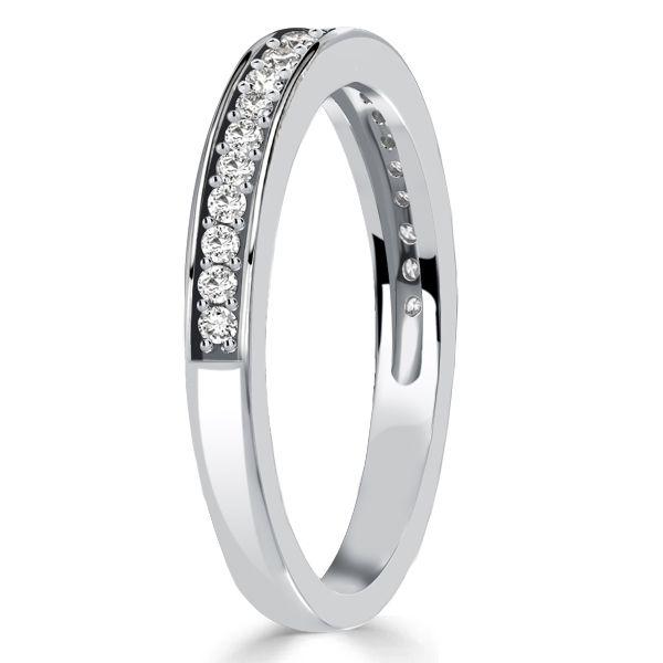 Sterling Silver Channel Set Half Eternity Band Ring - 0.23 CT. TW.